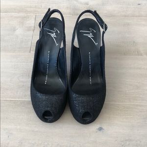 Giuseppe Zanotti peep-toe sling-back platforms